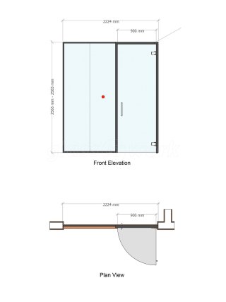 Senses Web Solutions (Stourbridge, West Midlands): Glass Office Partition Door and Side Panel