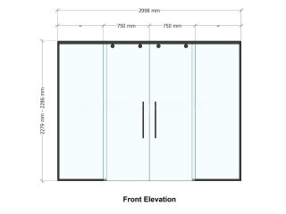 Signbox Ltd (Egham, Surrey): Glass Double Sliding Doors