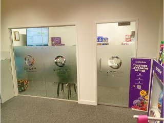 Sipcam UK (Derby, Derbyshire): Glass Partitions Under Vaulted Ceiling
