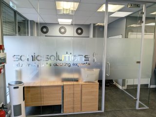 Sonic Solutions (Huddersfield, West Yorkshire): Laminated Acoustic Glass Corner Office