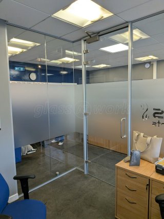 Sonic Solutions (Huddersfield, West Yorkshire): Laminated Acoustic Glass Corner Office