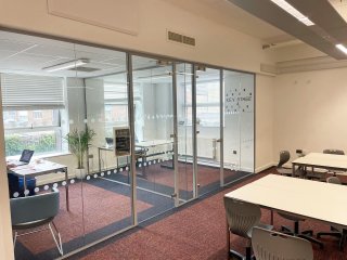 South Bank Engineering UTC (Brixton, London): Acoustic Glass Office and Teaching Space
