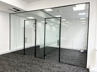 South Of England Investments (Liverpool, Merseyside): Glass Office Partitioning to Create Two Offices
