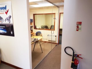 Approved Hydraulics Ltd (Stockport, Cheshire): Glass Office Partition Including Frameless Door