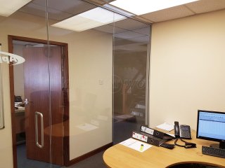 Approved Hydraulics Ltd (Stockport, Cheshire): Glass Office Partition Including Frameless Door