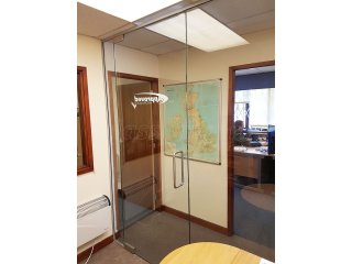 Approved Hydraulics Ltd (Stockport, Cheshire): Glass Office Partition Including Frameless Door