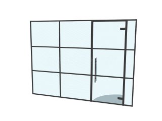 Structural Design Studio (Wandsworth, London): T-Bar Glass Partition Using Acoustic Glazing