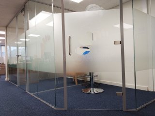 Sunflower Medical (Bradford, West Yorkshire): Acoustic Glass Office Partitions