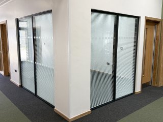 TG Escapes (Woking, Surrey): Glass Partition Walls With Integral Blinds