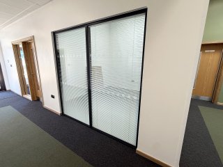 TG Escapes (Woking, Surrey): Glass Partition Walls With Integral Blinds