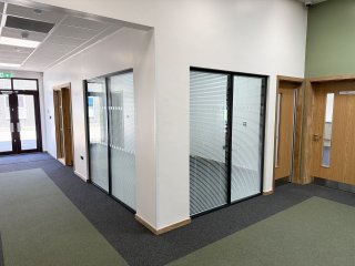 TG Escapes (Woking, Surrey): Glass Partition Walls With Integral Blinds
