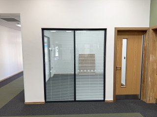 TG Escapes (Woking, Surrey): Glass Partition Walls With Integral Blinds