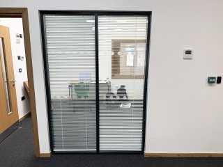 TG Escapes (Woking, Surrey): Glass Partition Walls With Integral Blinds