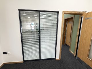 TG Escapes (Woking, Surrey): Glass Partition Walls With Integral Blinds