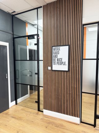 TLC Contractors (Bradford, West Yorkshire): T-Bar Black Metal Framed Glass Walls and Doors