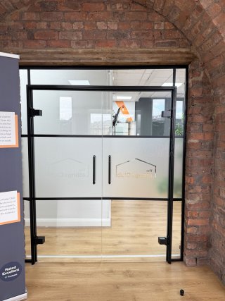 TLC Contractors (Bradford, West Yorkshire): T-Bar Black Metal Framed Glass Walls and Doors