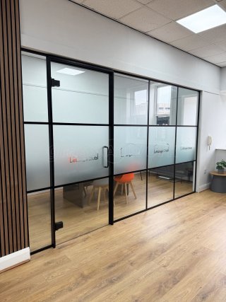 TLC Contractors (Bradford, West Yorkshire): T-Bar Black Metal Framed Glass Walls and Doors