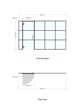 TLC Contractors (Bradford, West Yorkshire): T-Bar Black Metal Framed Glass Walls and Doors