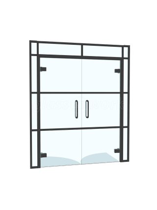 TLC Contractors (Bradford, West Yorkshire): T-Bar Black Metal Framed Glass Walls and Doors