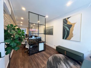 TLC Estate Agents (Kensington, London): T-Bar Metal Grid Glass Room Dividers