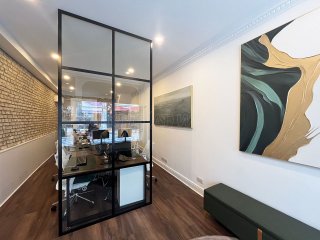 TLC Estate Agents (Kensington, London): T-Bar Metal Grid Glass Room Dividers