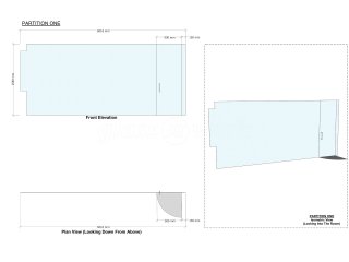 Tablebook Me Ltd (Hertford, Hertfordshire): Frameless Glass Office Screen With Bespoke Graphics