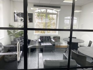 Technical Resources (Addlestone, Surrey): T-Bar Black Framed Glass Meeting Room