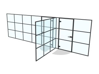 SWD Lining (Gravesend, Kent): T-Bar Acoustic Glass Office Partitions