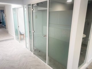 The Wimpole Clinic (Harley Street, London): Acoustic Glass Office Partitions and Consultation Rooms