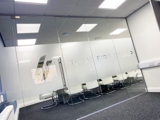 Total Fire Group (Bolton, Greater Manchester): Frameless Office Partition Glass Wall and Door