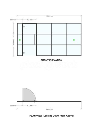 Total Growth Ownership (Weybridge, Surrey): T-Bar Panel Glazed Office Partition
