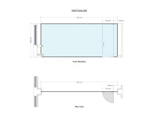 Up & Away Aviation Detailing (Manchester Airport, Manchester): Toughened Glass Office Wall With Frameless Door