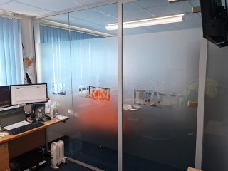 Urm Group (Knottingley, West Yorkshire): Toughened Glass Office Door and Side Panels