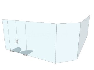 Uxbridge College (Uxbridge, London): Toughened Glass Corner Room With Angled Section