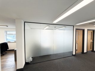 W3 Construction (Cardiff, Vale of Glamorgan): Acoustic Glass Office Screens