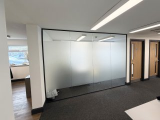 W3 Construction (Cardiff, Vale of Glamorgan): Acoustic Glass Office Screens