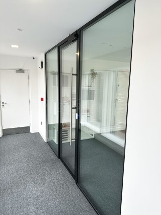 Welwyn Homes Ltd (Stevenage, Hertfordshire): Double Glazed Glass Office Partitions and Doors