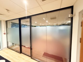 Yeo Valley Farms (Bristol, North Somerset): Double Glazed Acoustic Glass Office Partition and Door