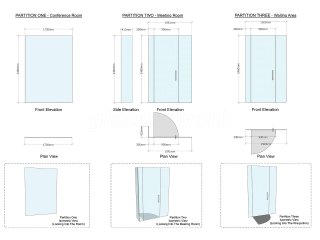 Acorn Commercial Interiors (Southfields, Leicester): Multiple Office Fronts Using Frameless Toughened Glass Partitions