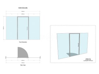 Chambers Southern Ltd (Worlds End, Hampshire): Two Acoustic Glass Partitions With Door