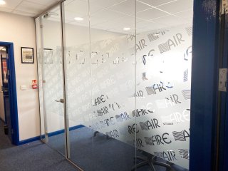 Airtrace Sheet Metal Ltd (Eastbourne, East Sussex): Toughened Glass Separating Wall With Door