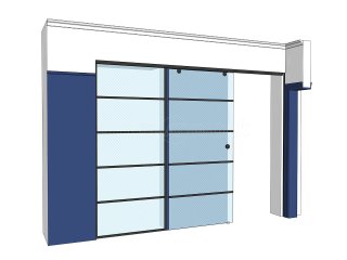 Domestic Project (Faversham, Kent): Art Deco Style Glass Sliding Door and Fixed Panel