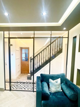Domestic Project (Middleton, Manchester): T-Bar Art-Deco Style Interior Glazing