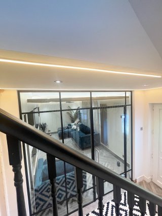 Domestic Project (Middleton, Manchester): T-Bar Art-Deco Style Interior Glazing