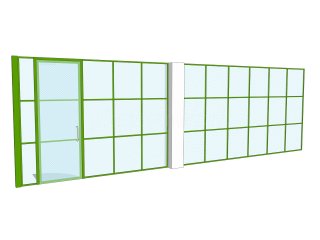 A.S.K Partners Limited (Harley Street, London): Double Glazed T-Bar Office Partitions Using Metal Bottle Green Trackwork