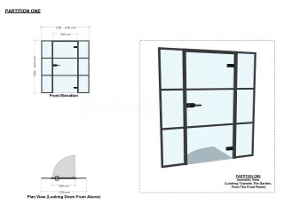 Domestic Project (Greenford, London): T-bar Heritage Style Metal and Glass Door With Side Panels