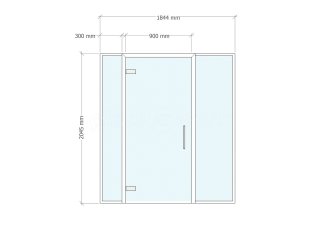 Domestic Project (Greenford, London): Toughened Glass Partition Wall and Door With White Frame