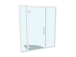 Domestic Project (Greenford, London): Toughened Glass Partition Wall and Door With White Frame