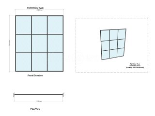 Domestic Project (West Kilburn, London): Slimline T-Bar Acoustic Glass Screen With Black Framed Glazing