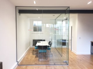 Alexander Oliver Construction Ltd (Hove, Brighton): Glass Corner Office Partition